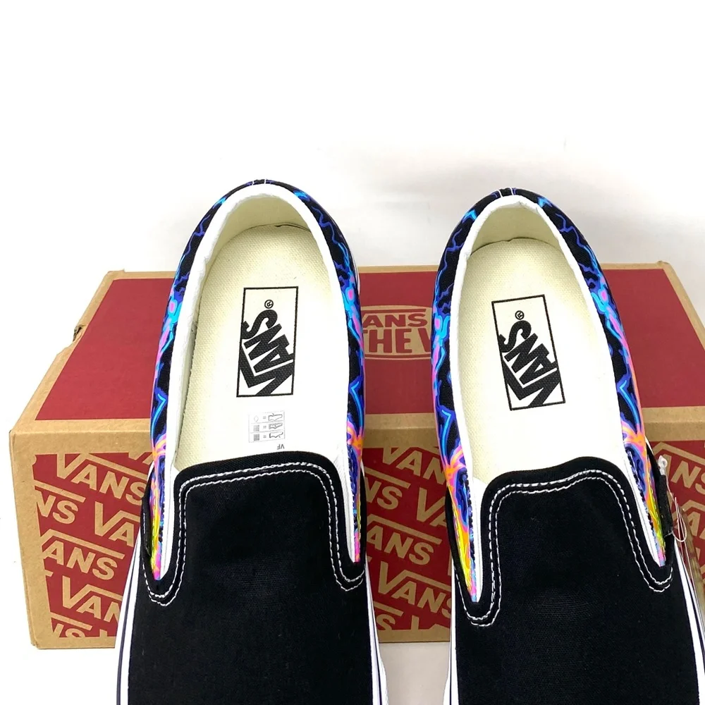 💖MEGA SALE💖VANS Classic Slip On Electric Flame Men Low  Canvas   VN000XG8B03 - Picture 3 of 11